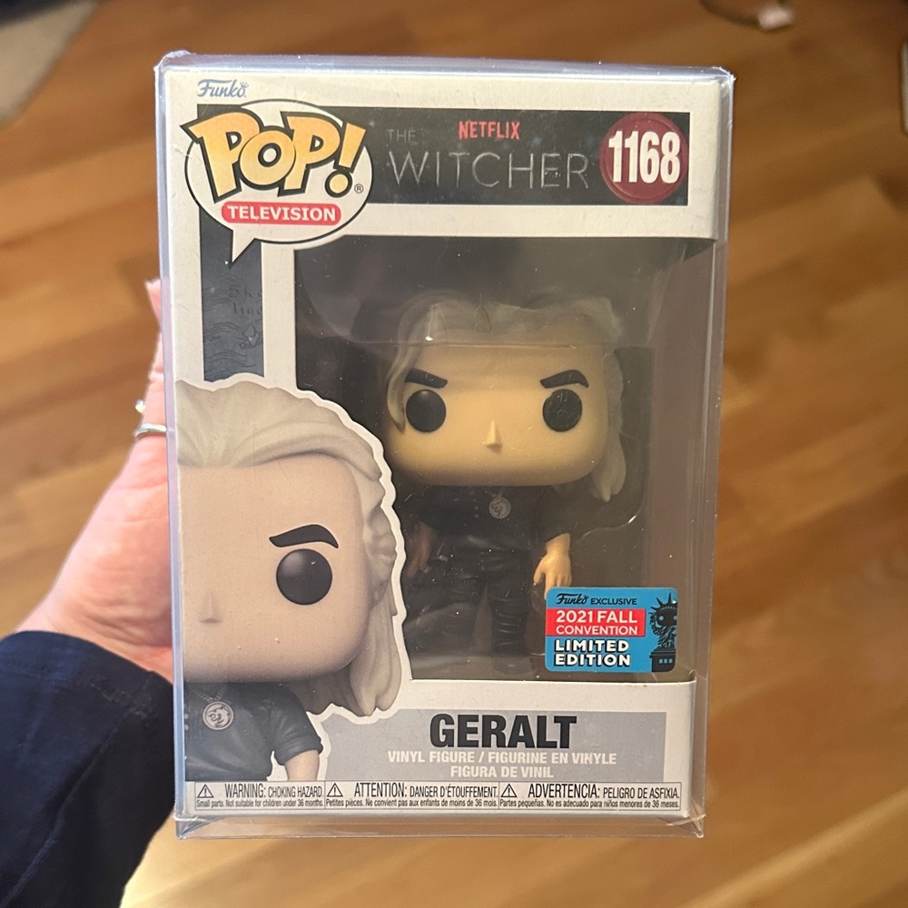 Funko Pop! Geralt with White Hair and Black Outfit